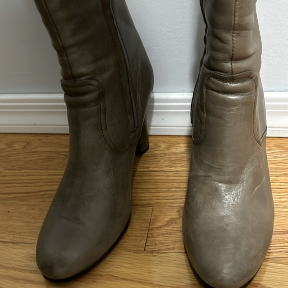 Over The knee Taupe Boots - Picture 5 of 7